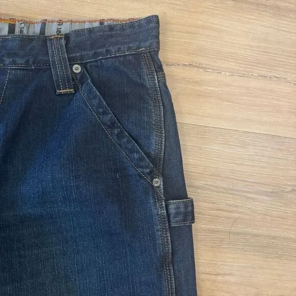 Levi’s Men’s Dark Blue Denim Carpenter Jeans Size 29 X 29 Classic Iconic Cotton - Picture 2 of 12